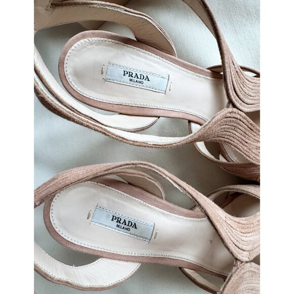 Prada Suede Swirls Platform Sandals, size 39 - Picture 4 of 9